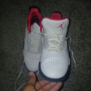 Kids White and Red Sneakers